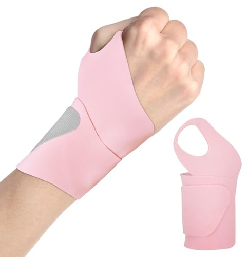 Mezeic Handgelenk Bandagen für TFCC Riss, Ultra Dünne Einstellbare Handgelenkstütze Hand & Handgelenk Brace Kompression Handgelenkbandage für Tendonitis Arthritis Schmerzlinderung Sport Fitness - Rosa