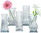 EylKoi Clear Vases for Centerpieces Glass Bud Vase Set of 5 Decorative, Vintage Embossed in Bulk Crystal Textured Cute, Wedding Decor Mini Flower Floral Vase for Rustic Wedding, Home Table, Party