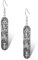 Norse Viking Runes Earrings Stainless Steel Double-sided Earrings Mythology Amulet Jewelry Gifts (silver)