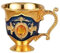 OUUOYSD Brass Goblet,Chalice, 1 Pcs Drinking Glass Cup Cocktail Cup Blenders for Kitchen Reusable Tea Cup Brass Wine Goblet Sake Cup Mug(Blu)