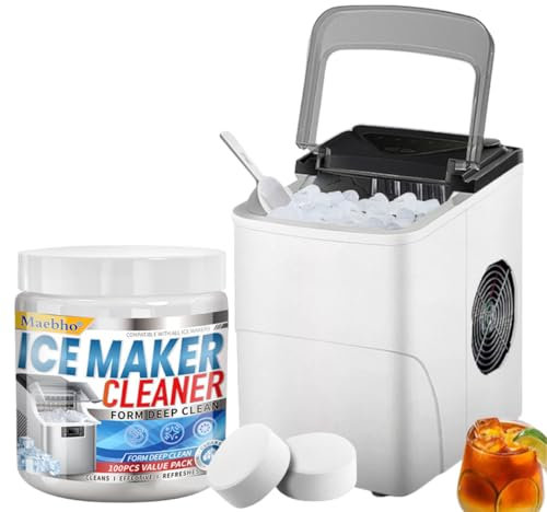 100 tabletas limpiadoras y descalcificadoras de máquinas de hielo, tabletas descalcificadoras de limpieza profunda para máquinas de hielo, removedor de cal, seguro para todas las máquinas de hacer