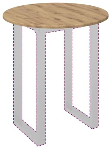 vidaXL Table Top Artisan oak 60 x 60 x 1.5 cm Engineered Wood, A Stylish, Round Garden Table Top for Outdoor Dining, Modern Terrace Furniture, Durable Engineered Wood Design Surface