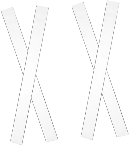TOBBOMEY 2 Paare Acryl teigroller Abstandshalter Wiederverwendbare Backlineale Teigdickenmesser für Gleichmäßiges Ausrollen von Keksen und Gebäck Langlebig und Bruchfest