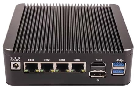 HKUXZR Firewall Hardware Appliance Inter Processor N95 Mini PC, 4*i226-V 2.5GbE LAN, 4 Core and 4 Thread,2*USB2.0,2*USB3.0,1*M.2 (NVME),2*SATA3.0,DDR4 3200MHz(NO RAM NO SSD)