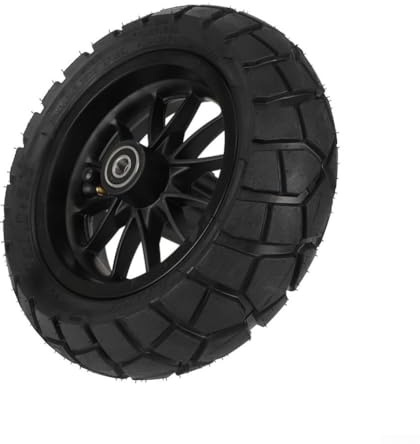 Für Kukirin G2 Pro DB-spezifisches Vorder-/Hinterradnabenset mit 9 x 3,0-5,5 Vakuumreifen für ausgewogene Gewichtsverteilung (Räder + Reifen schwarz)