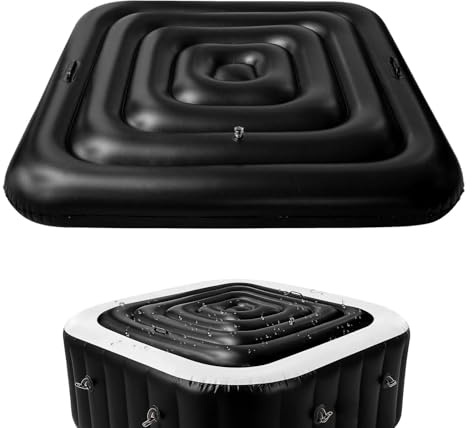 Zizhiou Copertura gonfiabile da idromassaggio - Coperchio leggero portatile a risparmio energetico per vasca,Copertura Quadrata Per Spa | Uso esterno estate inverno casa hotel bagno