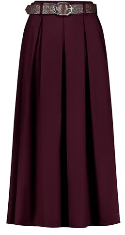 zero Damen Baumwollrock mit Gürtel