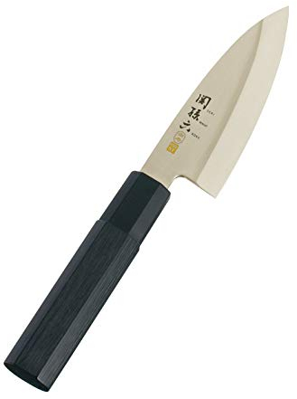 KAI Seki Magoroku Kinju e Hekiju Deba 10,0 cm lunghezza lama - 8A solid & SUS420J2 - 58 & 56 (±1) HRC - fatto a mano - legno Pakka & plastica PP - coltello da cucina giapponese - Made in Japan