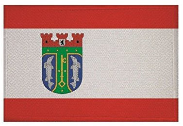 U24 Aufnäher Berlin Treptow-Köpenick Fahne Flagge Aufbügler Patch 9 x 6 cm