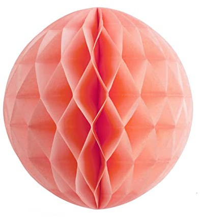 1 Wabenball 30cm ( apricot 714 ) // Waben Ball Honeycomb Papier Hänge Deko Laternen Dekoration Bälle Pompons PomPom Party Hochzeit Raumdeko