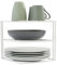 simplywire - Soporte para vajilla de 3 Niveles - Organizador de armarios de Cocina - Blanco - Cuadrado