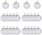 PandaHall 30 Stück 12mm 304 Edelstahl Kreis Anhänger Trays Connector Charms mit 30 Stück 12mm Harz Cabochons für die Herstellung von DIY Schmuckherstellung