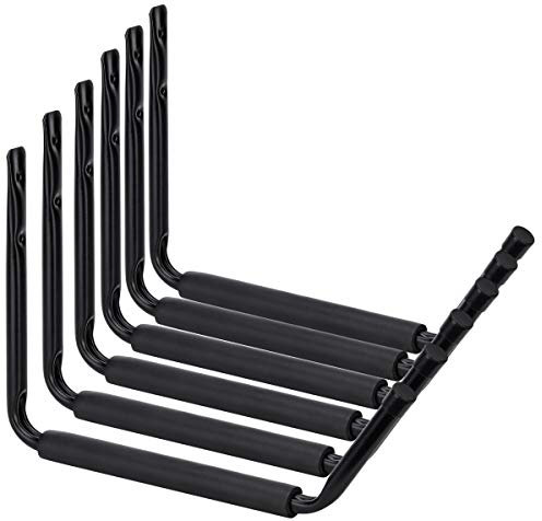Yisunnan Garagen-Aufbewahrungs-Jumbo-Arm-Haken, robuste Wandhalterung, Organizer, Garten-Aufhänger mit EVA-Schutz, 6 Stück 38,1 cm Kajak-Aufbewahrungshaken