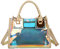AlwaySky Damenmode Transparente Tasche 2 in 1 Handtasche Top Griff Tote Schulter Crossbody Tasche (Laser-Gold)