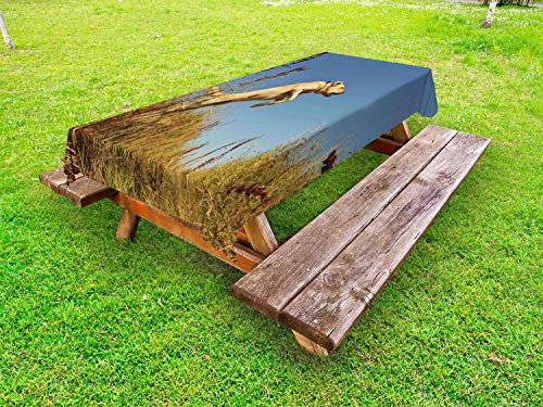 ABAKUHAUS Jagd Outdoor-Tischdecke, Reinrassige Labrador, dekorative waschbare Picknick-Tischdecke, 145 x 210 cm, Mehrfarbig