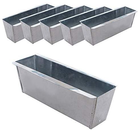 DIO 6er Set Pflanzkasten Blumenkasten Balkonkasten für Euro-Paletten Metall verzinkt