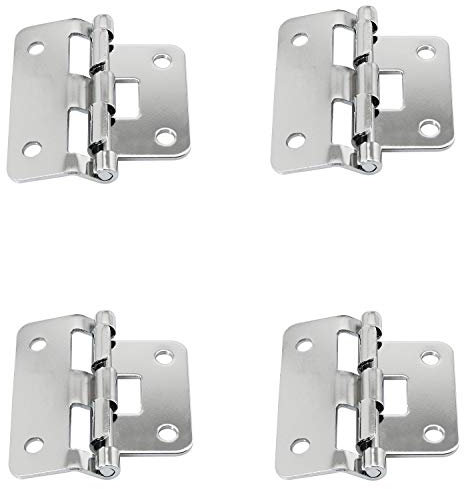 heyous 4 Stück Take-Apart Scharniere Lift Off Scharniere Tür Scharniere Verchromt Eisen Flight Case Abnehmbare Scharniere 5,8 x 5,1 cm Silber Ton
