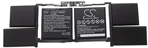 vhbw 1x Akku kompatibel mit Apple Macbook Pro Core I7 2.6G 15 inch Touch 2019 Notebook (7300 mAh, 11,4 V, Li-Polymer)