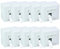 BIGtec 20 x Netzwerkdose Aufputz Unterputz CAT.6a 2 x RJ45 Buchse universal LAN Dose POE PoE+ fähig signalweiß RAL9003 geeignet für Verlegekabel Netzwerk-Kabel CAT8 CAT7 CAT6a CAT6 CAT5
