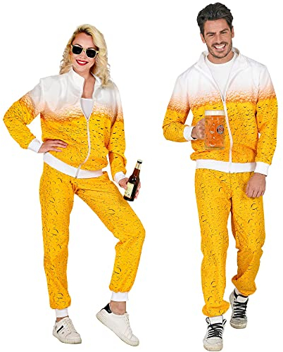 W WIDMANN MILANO Party Fashion - Kostüm Trainingsanzug, Bieranzug, 80er Jahre Outfit, Jogginganzug, Bad Taste Outfit, Faschingskostüme