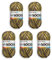 myboshi mysocks, 4-fädige Sockenwolle, strapazierfähiges Garn aus Schurwolle, Ökotex-Zertifiziert, filzfrei, 100g, Ll 420m Gelb (Vinstra) 5 Knäuel