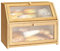 Bambus-Brotbox für Küche, Brotaufbewahrung und Organizer, Bauernhaus, Arbeitsplatte, Brotbehälter mit Milchglasfenster, Brotkasten, Lebensmittelaufbewahrungsbehälter (Trapez), Selbstmontage