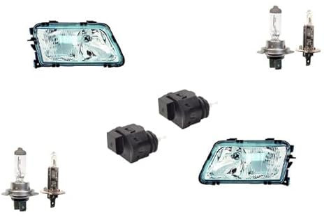 Johns, Scheinwerfer passend für Audi A3 8L 96-00 + H7 H1 Set Links Rechts m. Stellmotor