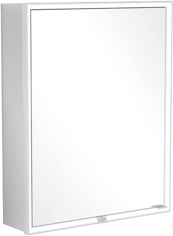 Villeroy & Boch My View Now, Spiegelschrank für Wandeinbau mit Beleuchtung, 600x750x167,5 mm, mit EIN-/Ausschalter, Smart Home fähig, 1 Tür Anschlag (Scharnier) Links, A4586L