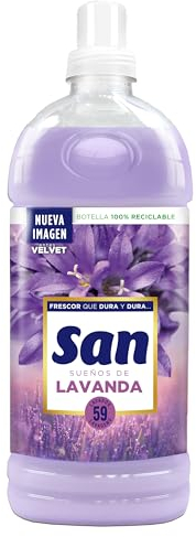 SAN | Suavizante Ropa Lavadora Líquido Concentrado | Fragancia Duradera Lavanda | 59 Lavados