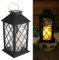 Lumiled Solarlaterne Außen Solar Laternen Draußen LED Glas Laterne Solarleuchte Kerze Flammeneffekte Kerzenlaterne IP44 Vintage schwarz Hängend Dekorative Außenleuchte Gartenlampe 1 Stück