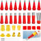 32 Pezzi Ugelli per Calafataggio Acciaio Inossidabile Kit Nozzle in Acciaio Inox per Sigillar Monoblocco Sigillanti Ugello in Gomma Riutilizzabile Applicatore Attrezzi per Bagno Cucina Finestra