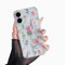 DEFBSC Compatible with iPhone 16 Case, Clear Floral Flower Pattern Print Design for Girls Women Flexible Shockproof Soft TPU Bumper Protective Phone Case - Pink Cosmos