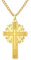 EUEAVAN Russisch Orthodoxe Kreuz Halskette Orthodoxe IC XC NIKA Kreuz Halskette Jesus Kruzifix Bizantinisches Kreuz Anhänger Christian Orient Kreuz Retro Religiöser Schmuck (orthodoxes Kreuz gold)