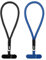 Phone Wrist Strap, 2 Pcs Nylon Phone Wrist Lanyard with Tether Tab Cellphone Bracelet Strap Anti-Loss Wristlet Keychain Compatible for Most Phones Case (Black, Blue)