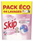 Skip - Lessive Capsules Tout en 1 Peaux Sensibles - Contre les taches tenaces - Parfum léger et agréable - Testée dermatologiquement - 44 Lavages
