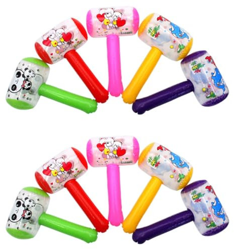 FELTECHELECTR 8pezzi Martelli Gonfiabili Divertenti Per Feste Piscina Giocattolo Cartoon Con Campanello Accessori Per Eventi E Festività Gioco