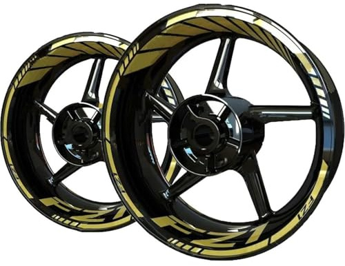Motorradaufkleber Motorrad-Felgenaufkleber Für Yamaha FZ1 FZ 1, Reflektierendes Nabenstreifenband, Radaufkleber, Komplettes Set Felgenrandaufkleber(Farbe 8)