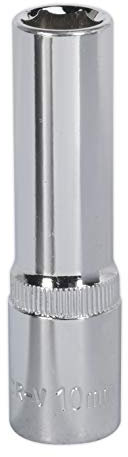 Sealey Sp3810D Walldrive Socket 10Mm Deep 3/8Sq Drive Fully Polished