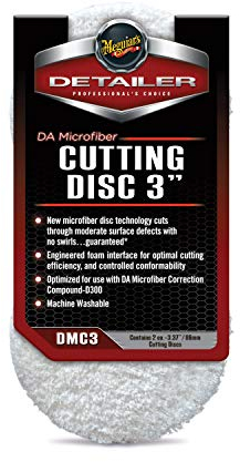 Meguiar's DMC3 Detailer DA Microfiber Cutting Disc 3 (2 Pack), White