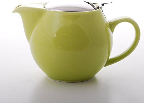 Cha Cult Kanne Saara Porzellan Lime/grün, mit Edelstahlsieb und Deckel 0,5 l