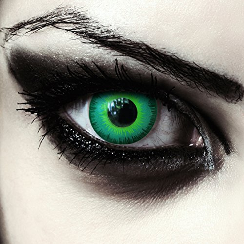 Grüne farbige Elfen Kontaktlinsen für Halloween Farblinsen in grün Model: Green Elfe + gratis Kontaktlinsenbehälter (innerhalb Dt.)