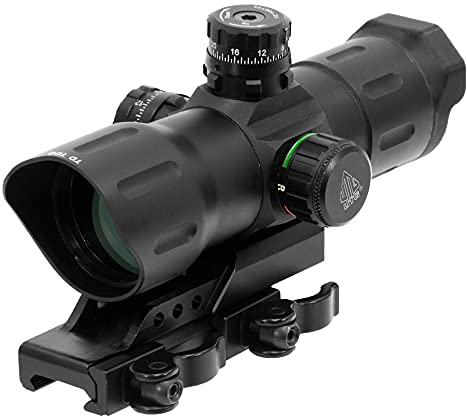 UTG Taktisches Leuchtpunktvisier 6 Zoll ITA CQB T-dot Sight mit Offset QD Montage, Rot/Grün, SCP-TDTDQ