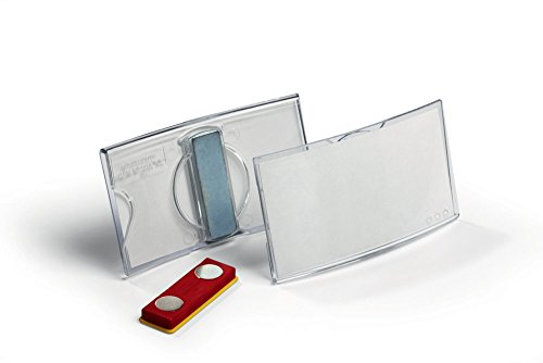 Durable Deluxe-Namensschild, konvexes und magnetisches Namensschild, Einsatzmaße: 3,8 cm H x 7,5 cm B, 25 Stück