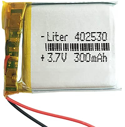 Batterie 402530 LiPo 3.7V 300mAh 1.11Wh 1S 5C Liter Energy Battery pour l'électronique Rechargeable Téléphone Portable Smartwatch GPS - Ne Convient Pas à la Radiocommande 32x25x4mm (300mAh|402530)