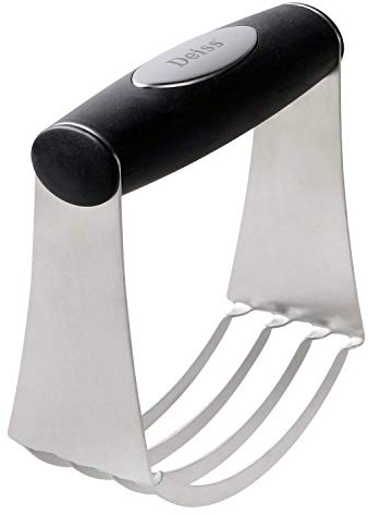 Deiss PRO Pastry Cutter - Stainless Steel Pastry Blender & Dough Cutter, Non-Slip Handle - Dishwasher Safe… (4-Strings)