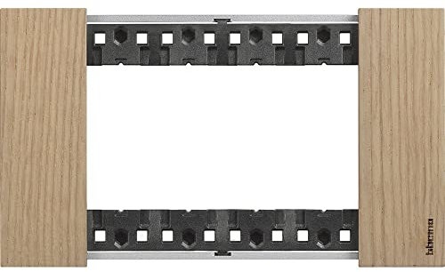 Bticino KA4804LM Living Now - Placca 4 Moduli, Rovere, 147.5 x 86 x 20 mm