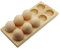 TAMUME Natural Wooden Egg Holder Rack, Essential Kitchen Egg Storage Holder and Egg Organizer with Wooden Egg Cups Hold Up to 10 Eggs (10 Eggs)
