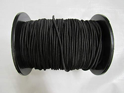 Elastic Bungee Rope Shock Cord 3MM x 100M (Tie Down Stretch 328 Foot Black)