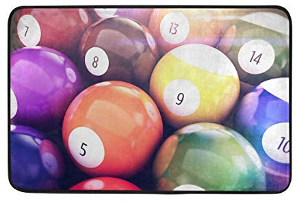 MONTOJ Billard Pool Bälle Teppich Badezimmerteppich Superweich Wohnzimmer-Dekoration Fußmatte Schmutzmatte Abriebfest