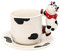 Dekohelden24 Tasse en céramique avec Vache Assiette, env. 14 x 14 x 12 cm, 12